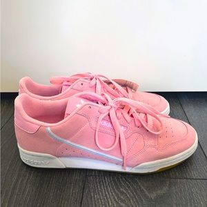 Pink adidas continental sneakers brand new size men 10, women 11